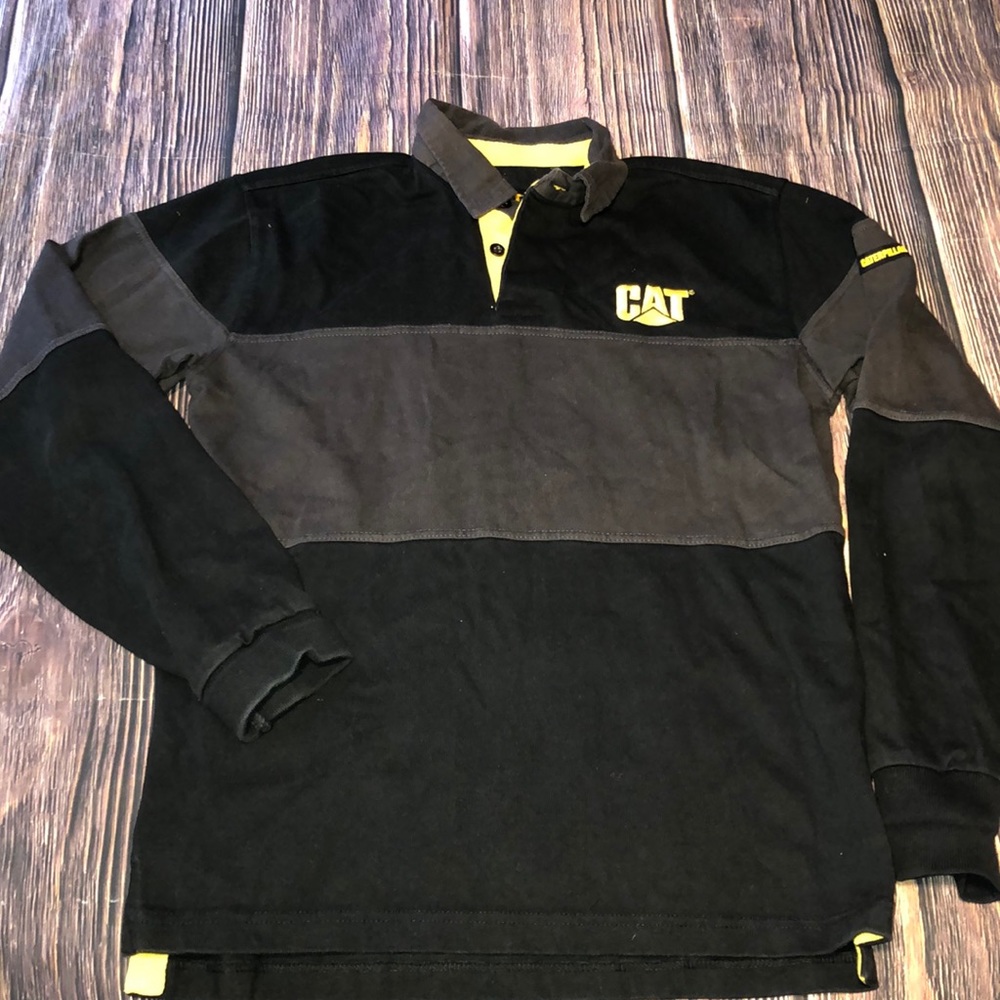 Men’s medium weight CAT Caterpillar equipment graphics logo sweat shirt size med